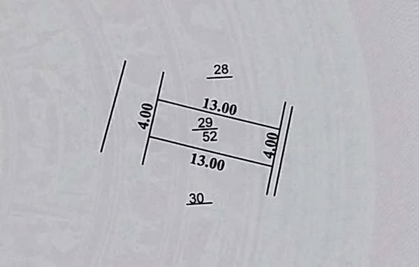 CẦN BÁN GẤP MẢNH ĐẤT TT-75 LAI XÁ _ HOÀI ĐỨC _ HÀ NỘI. ĐƯỜNG TRƯỚC NHÀ 6M HÌNH BÀN CỜ, THÔNG TỨ
