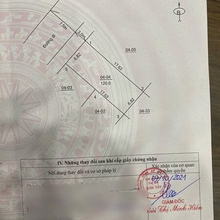 CHÍNH CHỦ CẦN BÁN 120M ĐẤT TĐC ĐỒNG LÁNG _ XUÂN SƠN _ SƠN TÂY _ HÀ NỘI. SÁT TỈNH LỘ 413 – CÁCH TRỤ