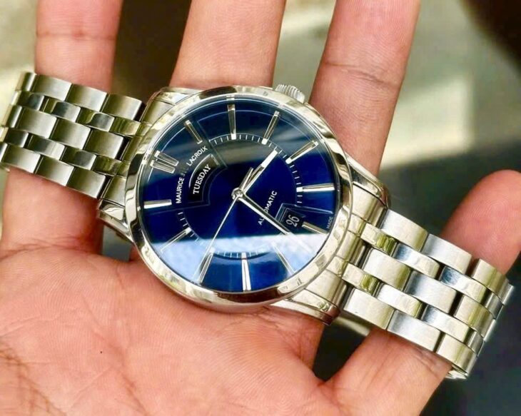 ĐH Nam : Maurice Lacroix Pontos Day Date Automatic, Mặt Xanh Navy, dòng 2 Lịch, Size 40mm
