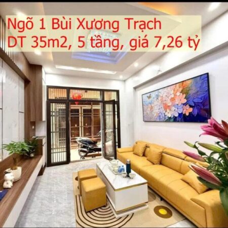 Nhà mới cực đẹp Phố Bùi Xương Trạch, Thanh Xuân, thông tứ phía DT35m2, 5 tầng, Giá chào 7,26 tỷ