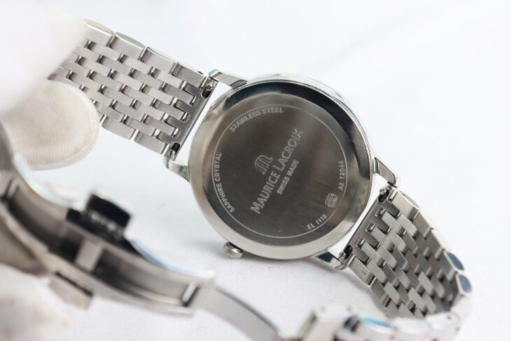 Đồng Hồ Nam : Maurice lacroix eliros date – mặt xanh Navy, dây thép – Size 40mm
