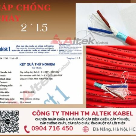 Cáp báo cháy chống nhiễu 2×1.5 FR CVVS Altek Kabel