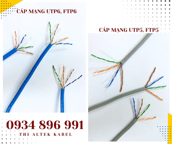 Cáp mạng Altek kabel UTP Cat5e, UTP Cat6, FTP5e, FTP6