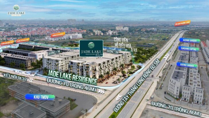 Liền kề 6 tầng 1 hầm 1 tum Jade Lake – Tây Thăng Long giá 27,6 tỷ
