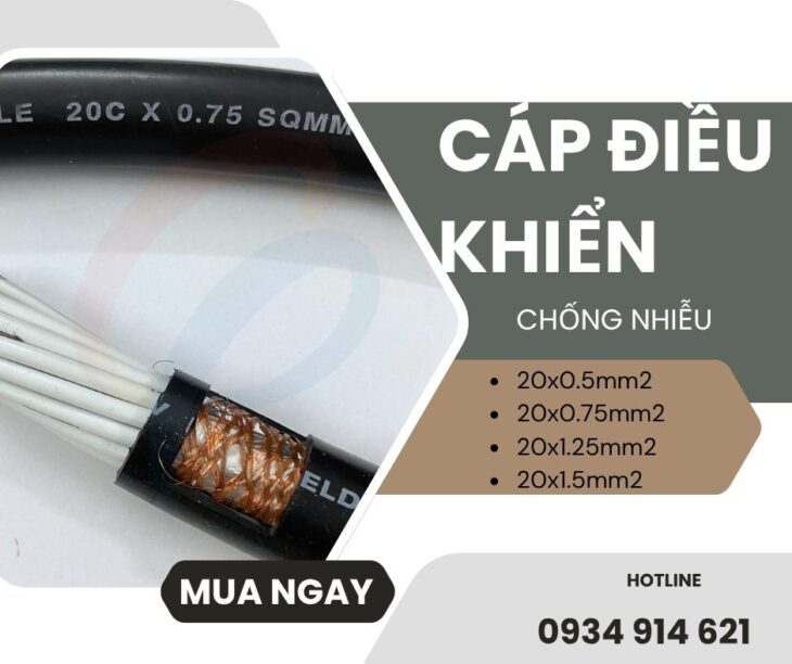 Cáp Điều Khiển 20×0.5mm² Sangjin Chống Nhiễu – Nhập Khẩu Hàn Quốc