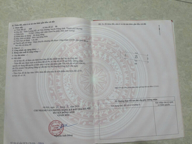 ✅ Bán 53.9m đất Lương Nỗ Tiên Dương – Ngõ thông – Ô tô – Gần hồ điều hòa