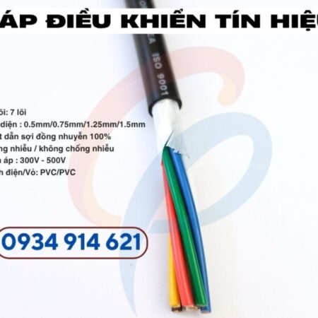 Cáp điều khiển Sangjin 7 core – Cu chống nhiễu 7×1.25mm2
