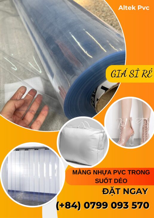 Màng nhựa pvc dẻo trong suốt – Đa quy cách – tại Ninh Bình