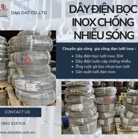 Dây điện bọc inox/ Dây điện bọc lưới inox 304/ Dây điện bọc lưới inox chống nhiễu sóng Dây điện bọc inox/ Dây điện bọc lưới inox 304/ Dây điện bọc lưới inox chống nhiễu sóng