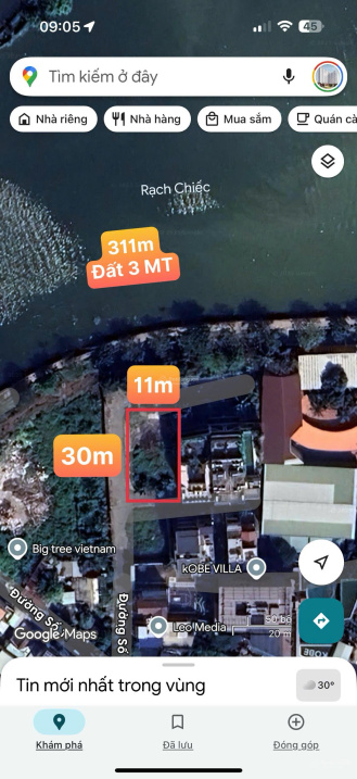 311m2 – Đất góc 3 mặt tiền sông Sài Gòn, Thảo Điền, Quận 2 – 77 tỷ