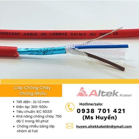 Cáp chống cháy 1.0mm² GFT Altek Kabel Cấu tạo: