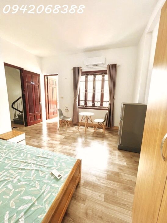 nhà Hồ Tùng Mậu, Mai Dịch, Cầu Giấy, DT 97m2 x 8T, dòng tiền 80tr/th, oto đỗ cổng