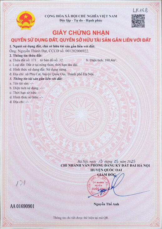 Đất nền Láng Hòa Lạc giá 2.9 tỷ diện tích 100m2 pháp lý sẵn sàng – Nguyễn Hùng BĐS – 0989333012