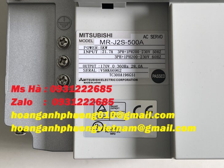 Bộ driver công suất lớn, độ chính xác cao MR-J2S-500A mitsubishi