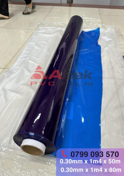NHỰA PVC DẺO TRONG SUỐT MÀU XANH DƯƠNG