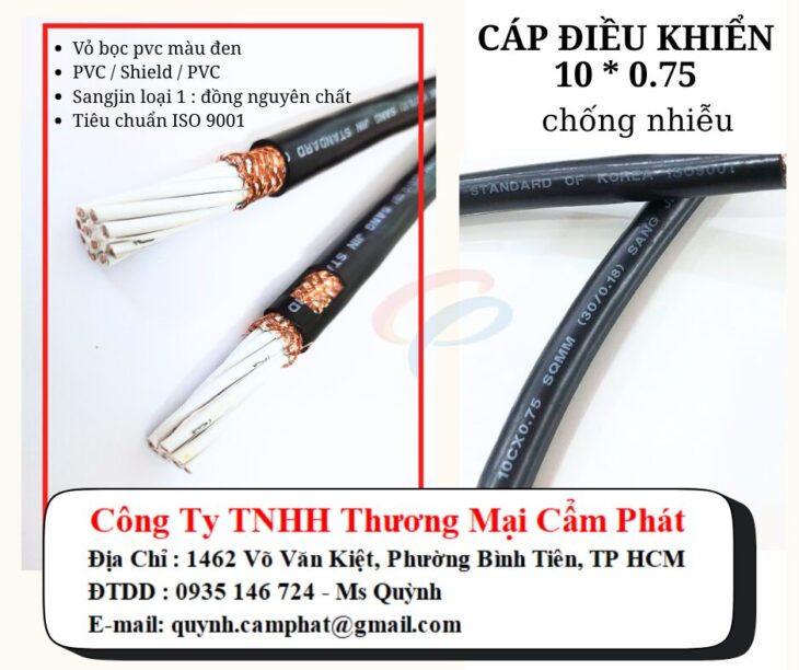 Cáp điều khiển Sangjin 10c x 0.75mm2