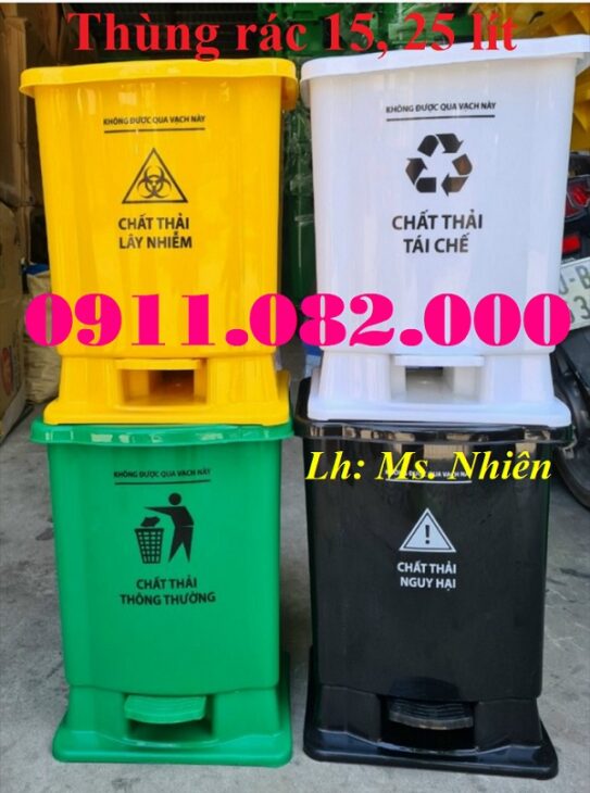 Mô hình thu gom rác năm 2025- thùng rác 120 lít 240l lít 660 lít giá rẻ- lh 0911.082.000