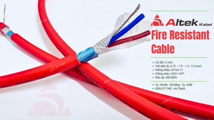 Cáp chống cháy chống nhiễu Altek Kabel 2×2.5mm² – Chính hãng, giá tốt