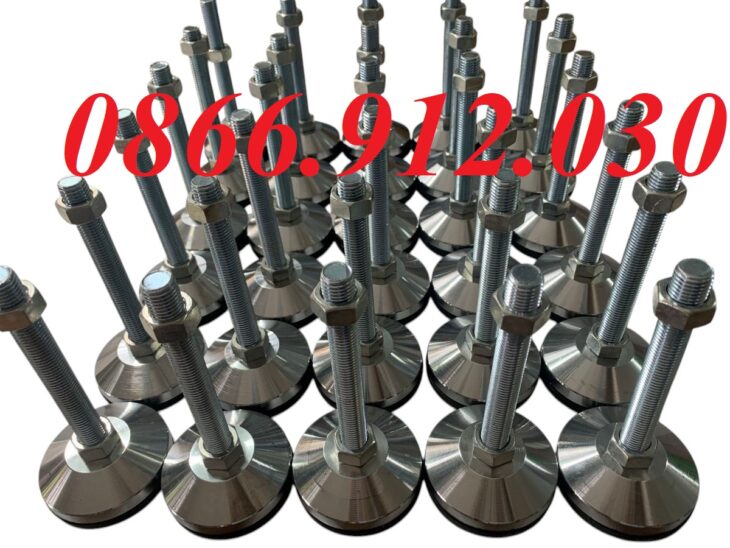Chân tăng chỉnh đế cao su D80 M16xL150(mm) giải pháp cân bằng máy móc hiệu quả