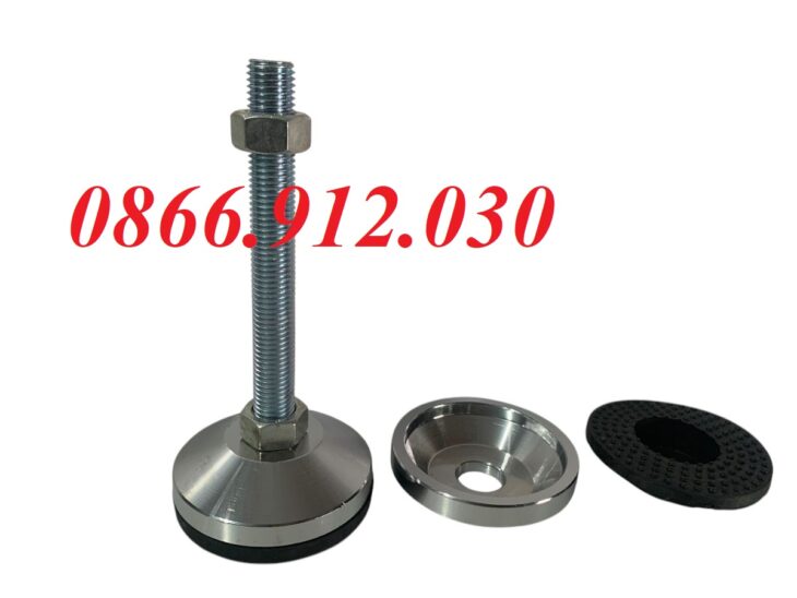 Chân tăng chỉnh đế cao su D80 M16xL150(mm) giải pháp cân bằng máy móc hiệu quả