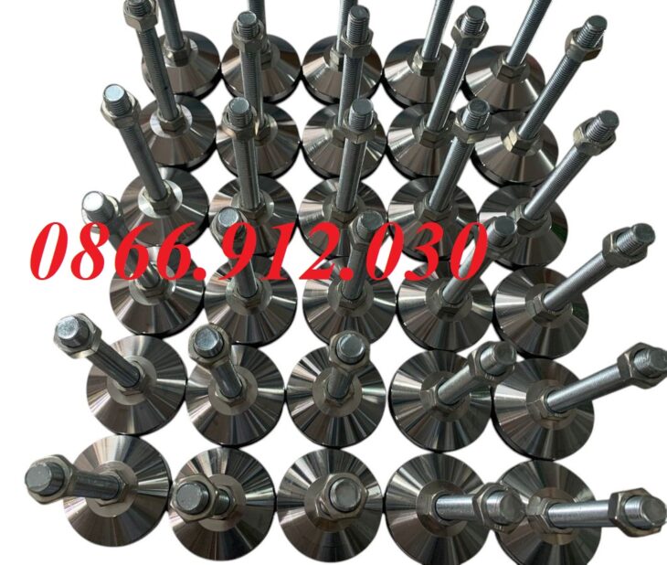 Chân tăng chỉnh đế cao su D80 M16xL150(mm) giải pháp cân bằng máy móc hiệu quả