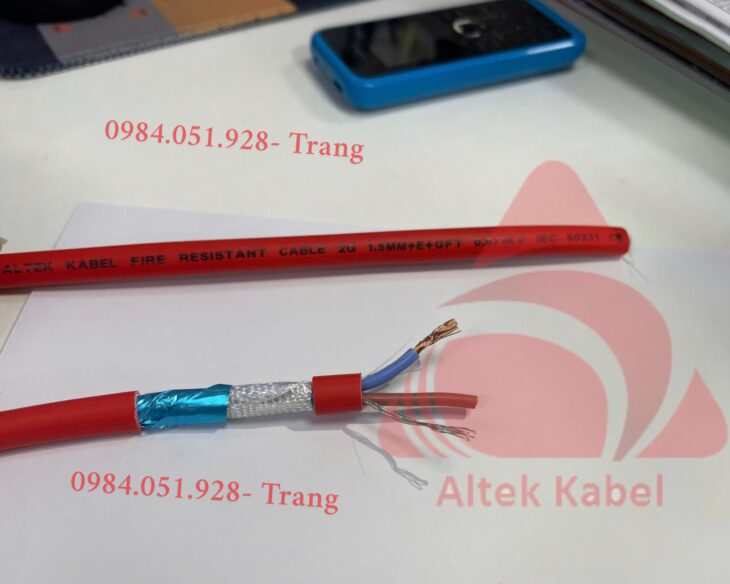 Cáp chống cháy chống nhiễu 2 lõi đạt tiêu chuẩn IEC