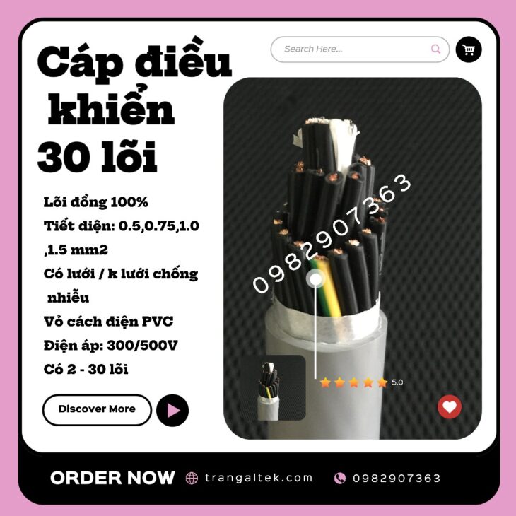 Cáp Điều Khiển 30 Lõi Altek Kabel – Giải Pháp Truyền Tín Hiệu Ổn Định