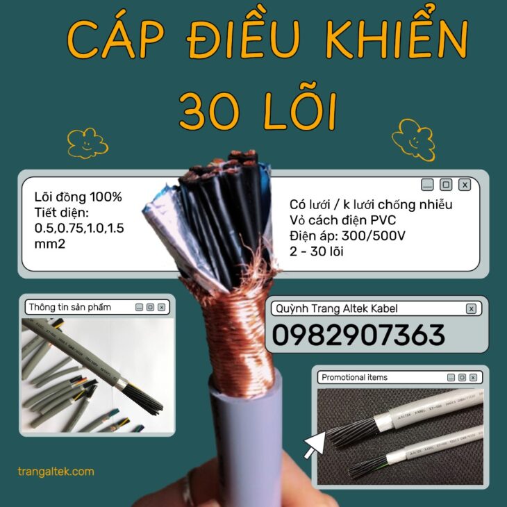 Cáp Điều Khiển 30 Lõi Altek Kabel – Giải Pháp Truyền Tín Hiệu Ổn Định