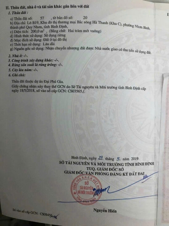 Chính Chủ Bán Nhanh Lô Đất Trong Khu Biệt Thự Đại Phú Gia Tại Thành Phố Quy Nhơn, Bình Định