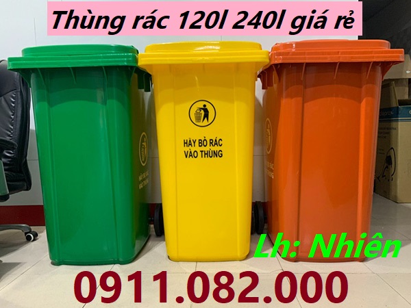 Bán thùng rác nhỏ , thùng rác lớn giá rẻ- thùng rác 120l 240l 660l giá rẻ nhất miền tây- lh 09110820