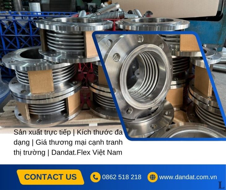 Ống giản nở inox, khớp giãn nở inox 304, khớp chống rung, khớp nối co giản inox, mối nối mềm inox