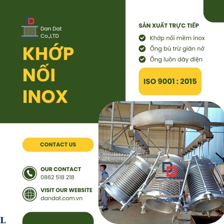 Metal Expansoin Joints, Ống bù trừ giãn nở, Khớp co giản inox, Khớp chống rung, Ống giản nở inox 304