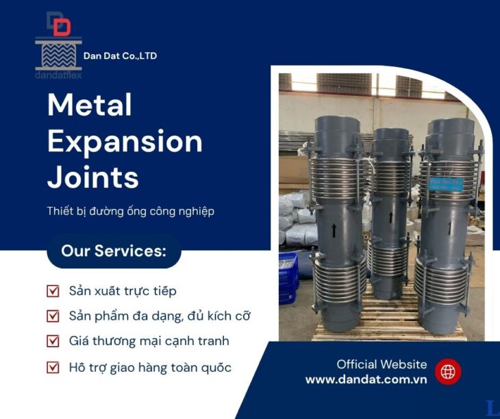Metal Expansoin Joints, Ống bù trừ giãn nở, Khớp co giản inox, Khớp chống rung, Ống giản nở inox 304