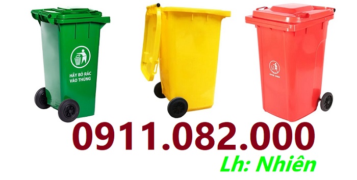 Sản phẩm thùng rác nhựa giá rẻ, thùng rác 12l 240l 660l- lh 0911082000