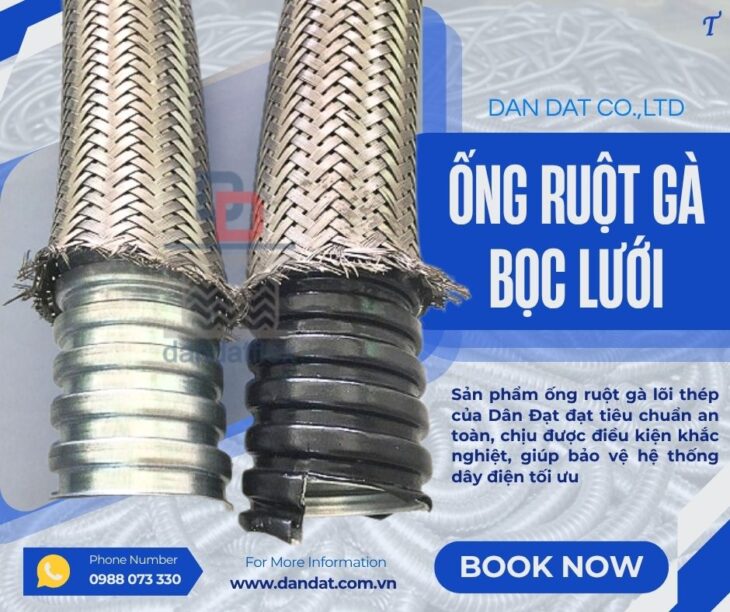 Ống ruột gà/ Ống ruột gà bọc inox/ Ống ruột gà lõi thép bọc nhựa/ Ống ruột gà và lưới bện inox