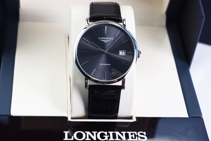 ĐH Nam – Longines Elegant Collection L4.910.4.72.2 Mặt Xám Size 39mm Automatic Fullbox.