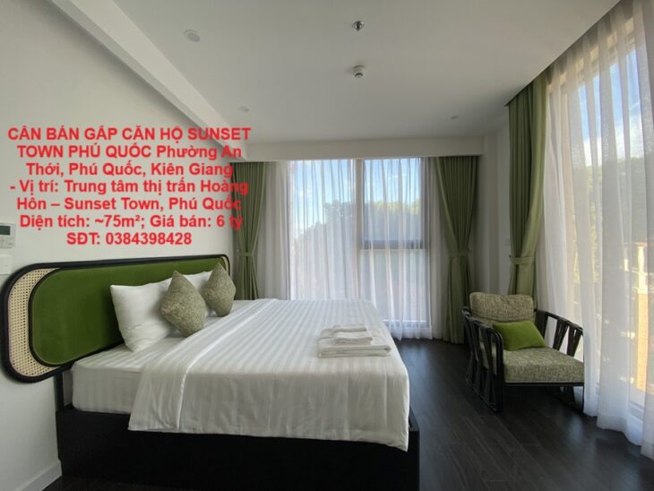 CẦN BÁN GẤP CĂN HỘ SUNSET TOWN PHÚ QUỐC – CĂN GỐC 2 VIEW Biển VÀ Đồi, GIÁ TỐT NHẤT THỊ TRƯỜNG