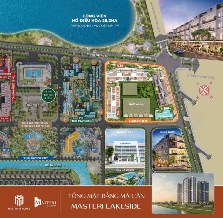 Căn hộ Hạng Sang Masteri The Lake- View Hồ Ocean Park Hà Nội.Giá Tốt. Số Lượng Có Hạn