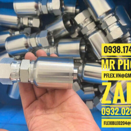 đầu inox bấm ống teflon-đầu inox bấm ống thủy lực-đầu inox bấm ống mềm PTFE-đầu inox bấm ống dầu