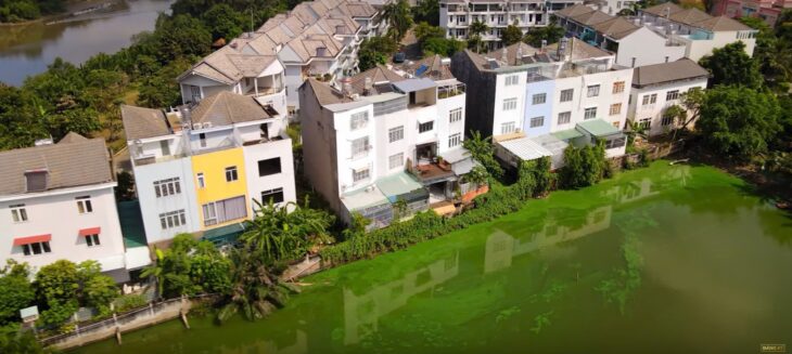 Nhà 4 tầng 100m2 KDC Compound Bv 24/24, View sông, view hồ, full Nt,sát Q7,Q8,Giá chỉ 7ty3