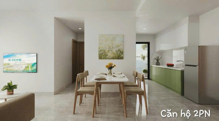 Tổ ấm 2PN tại K-Home Apartment giá chỉ 1,55 tỷ, trung tâm TP Mới