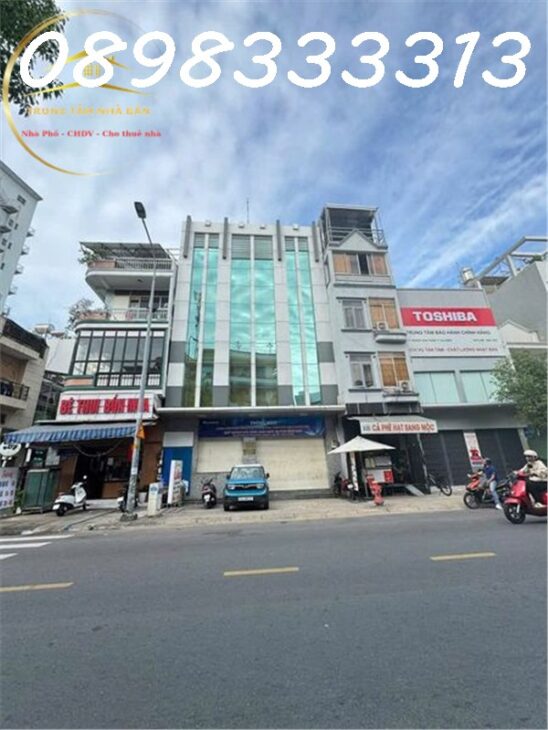 Bán tòa nhà Mặt tiền 29A Hoàng Hoa Thám, DT 8.7x26m, 4 tầng, Sacombank đang thuê 140 triệu/tháng ,