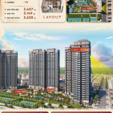 NHỮNG CĂN 1N+ CUỐI CÙNG – TRINITY SQUARE 🎆 ✨ Căn 1N+ : C1L1-23-15A TẦNG CAO – VIEW PHÁO HOA CỰC