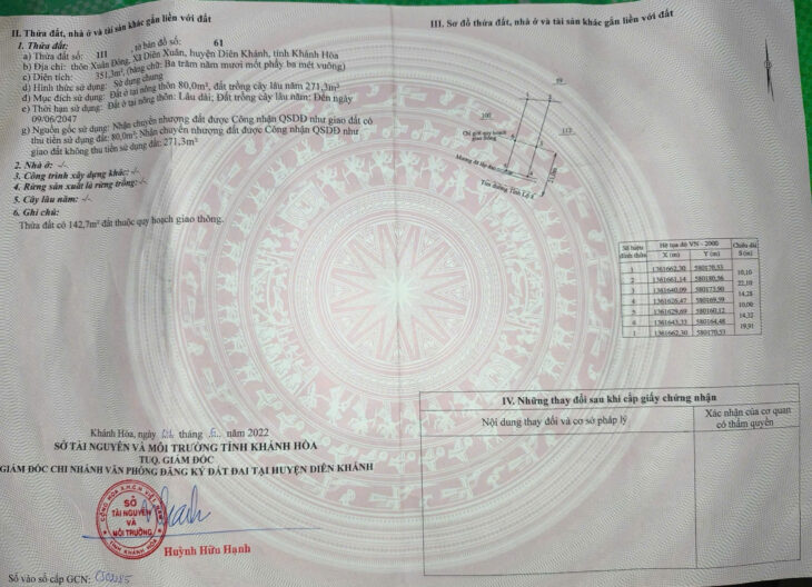 A-BÁN LÔ ĐẤT MẶT TIỀN TL8 XÃ DIÊN XUÂN CŨ (nay là Diên Lâm mới)