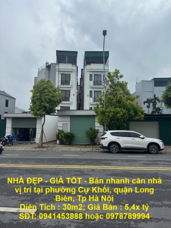 NHÀ ĐẸP – GIÁ TỐT – Bán nhanh căn nhà vị trí tại phường Cự Khối, quận Long Biên, Tp Hà Nội