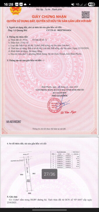 BÁN ĐẤT NGAY TRUNG TÂM CHƠN THÀNH