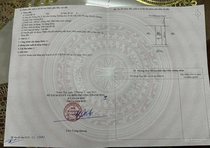 HOT HOT -CẦN BÁN LÔ ĐẤT MB 05 KĐT Quảng Tân, Đường Thanh Niên, Xã Quảng Tân, Quảng Xương, Thanh Hóa