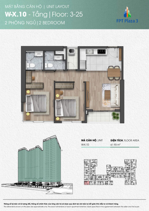 CHUYỂN NHƯỢNG CĂN HỘ 2PN+ 1 – VIEW QUẢNG TRƯỜNG TẠI PLAZA 3 ĐÀ NẴNG