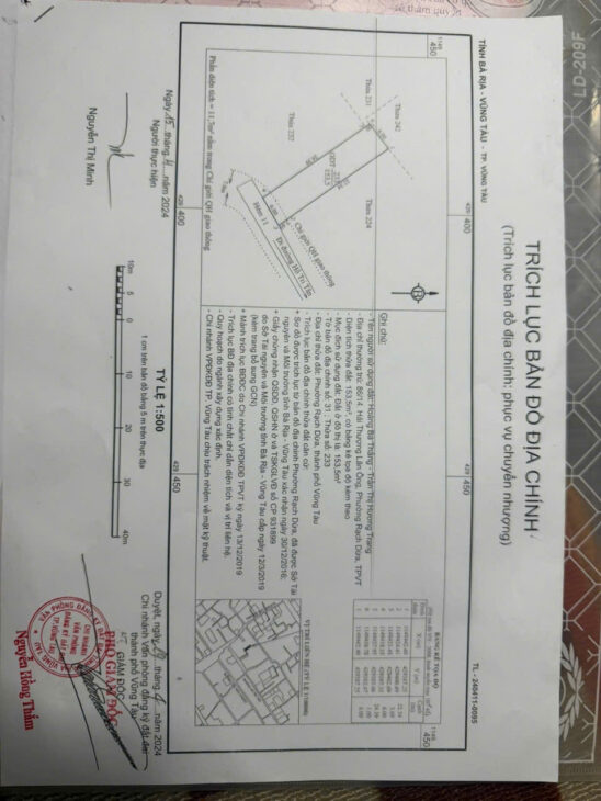 CHÍNH CHỦ CẦN BÁN – ĐẤT 153m² FULL THỔ CƯ – HẺM Ô TÔ – CÓ 6 PHÒNG TRỌ SẴN – RẠCH DỪA, TP VŨNG TÀU