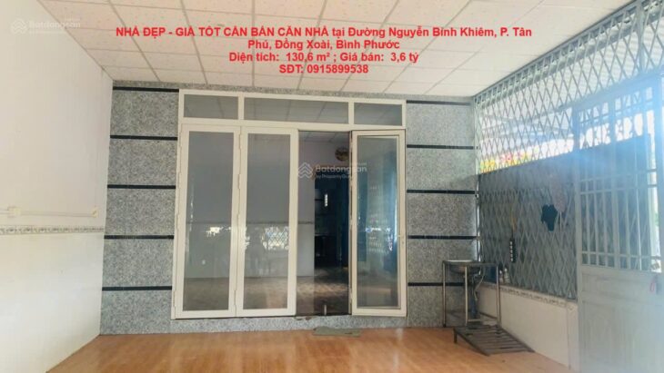 NHÀ ĐẸP – GIÁ TỐT CẦN BÁN CĂN NHÀ tại Đường Nguyễn Bỉnh Khiêm, P. Tân Phú, Đồng Xoài, Bình Phước